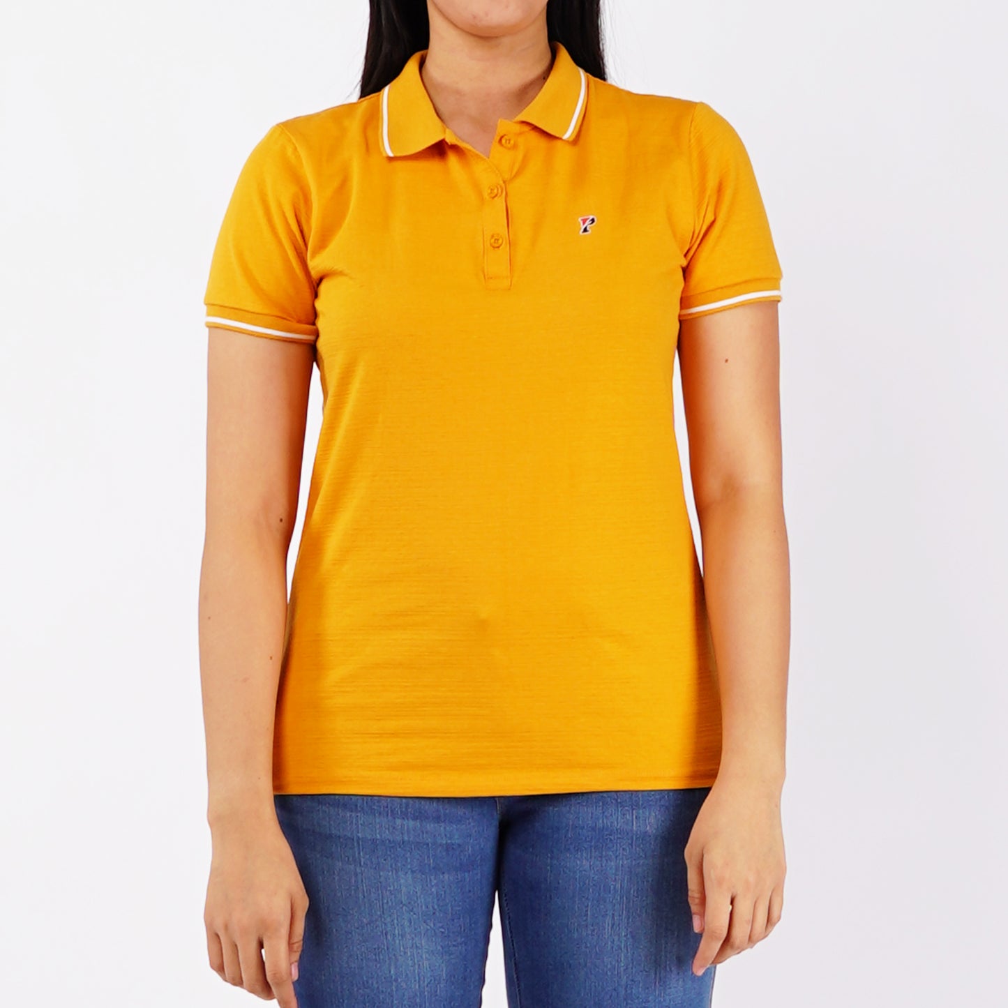 Petrol Basic Collared Shirt for Ladies Regular Fitting Missed Lycra Fabric Trendy fashion Casual Top Canary Polo shirt for Ladies 116019 (Canary)