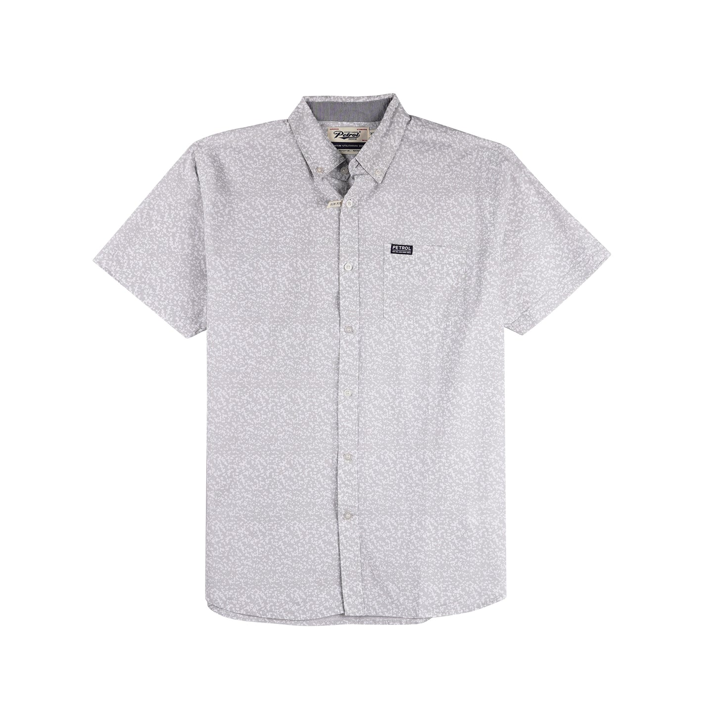 Petrol Basic Woven for Men Slim Fitting Shirt Trendy fashion Casual Top shirt for Men 154531 (Light Gray)