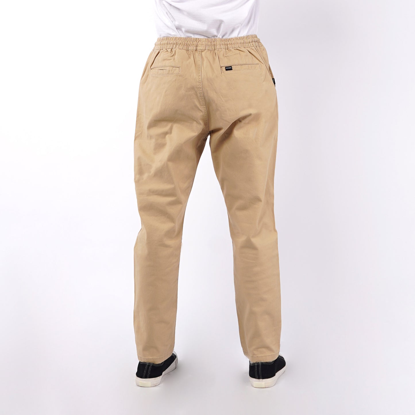 Petrol Men's Non-Denim Stretchable Mid Waist Trendy Fashion Ankle Pants 155934 (Beige)