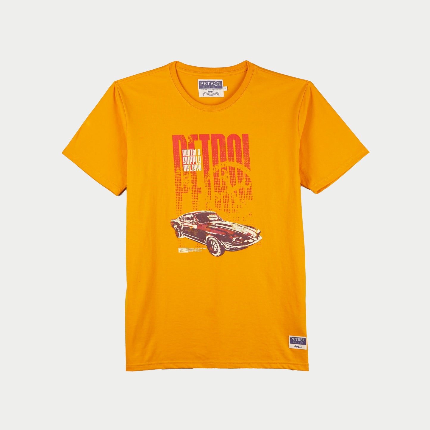 Petrol Men's Basic Tees Slim Fit CVC Jersey Fabric Trendy Fashion Casual Top 141573-U (Canary)