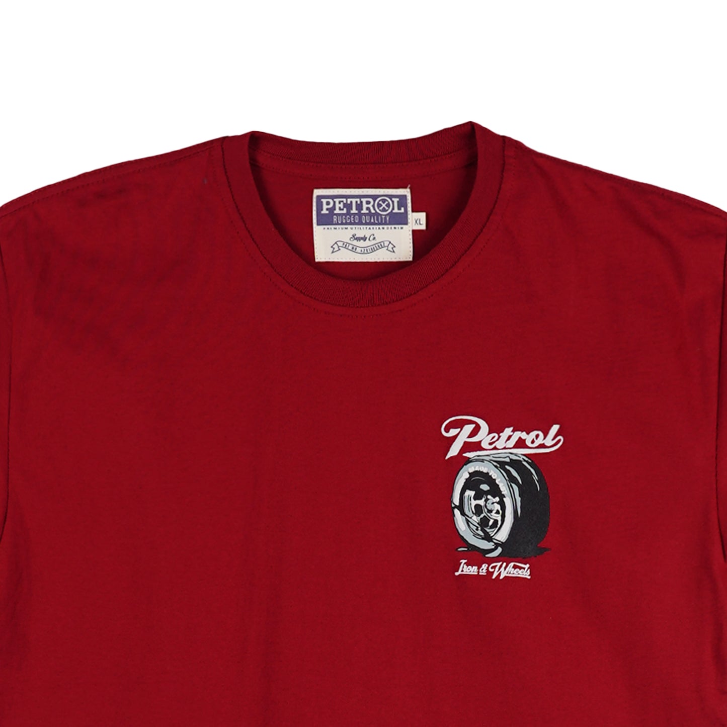 Petrol Men's Basic Tees Slim Fitting CVC Jersey Fabric 164160-U (Crimson)