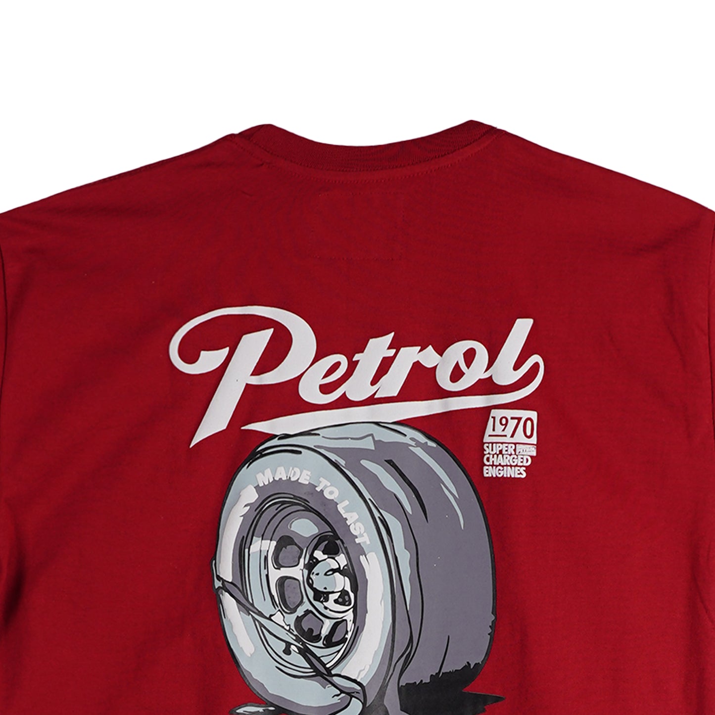 Petrol Men's Basic Tees Slim Fitting CVC Jersey Fabric 164160-U (Crimson)