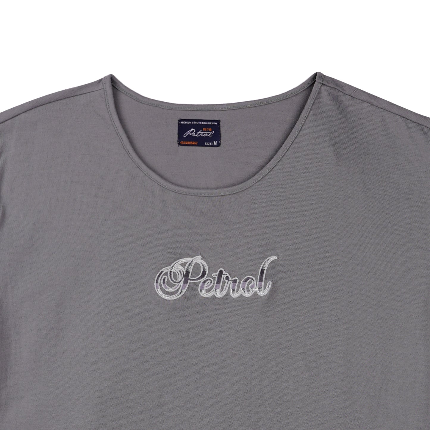 Petrol Ladies Basic Tees Boxy Fitting CVC Jersey Fabric 157856-U (Gray)