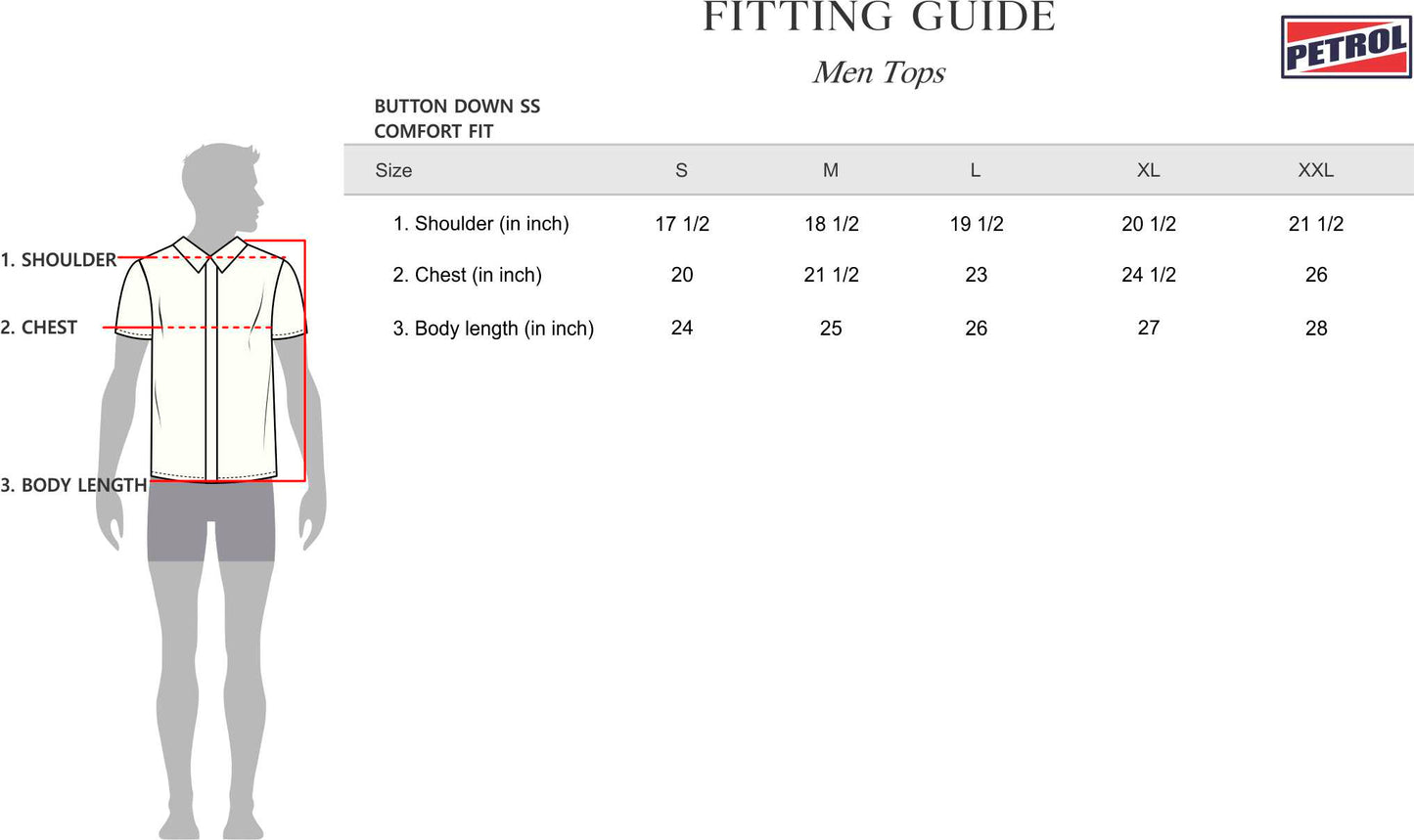 Petrol Men's Basic Collared Woven Shirt Comfort Fitting 156154-U (Light Fatigue)