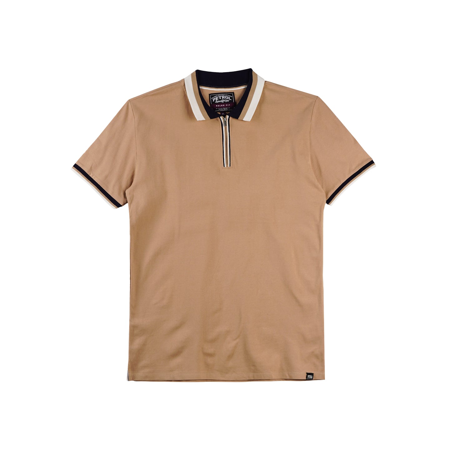 Petrol Men's Basic Collared Shirt Regular Fitting Pique Fabric 168331 (Khaki)
