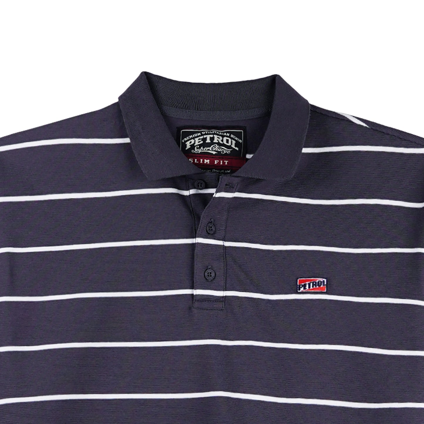 Petrol Men's Basic Collared Shirt Slim Fitting Missed Lycra Fabric 114020 (Charcoal)