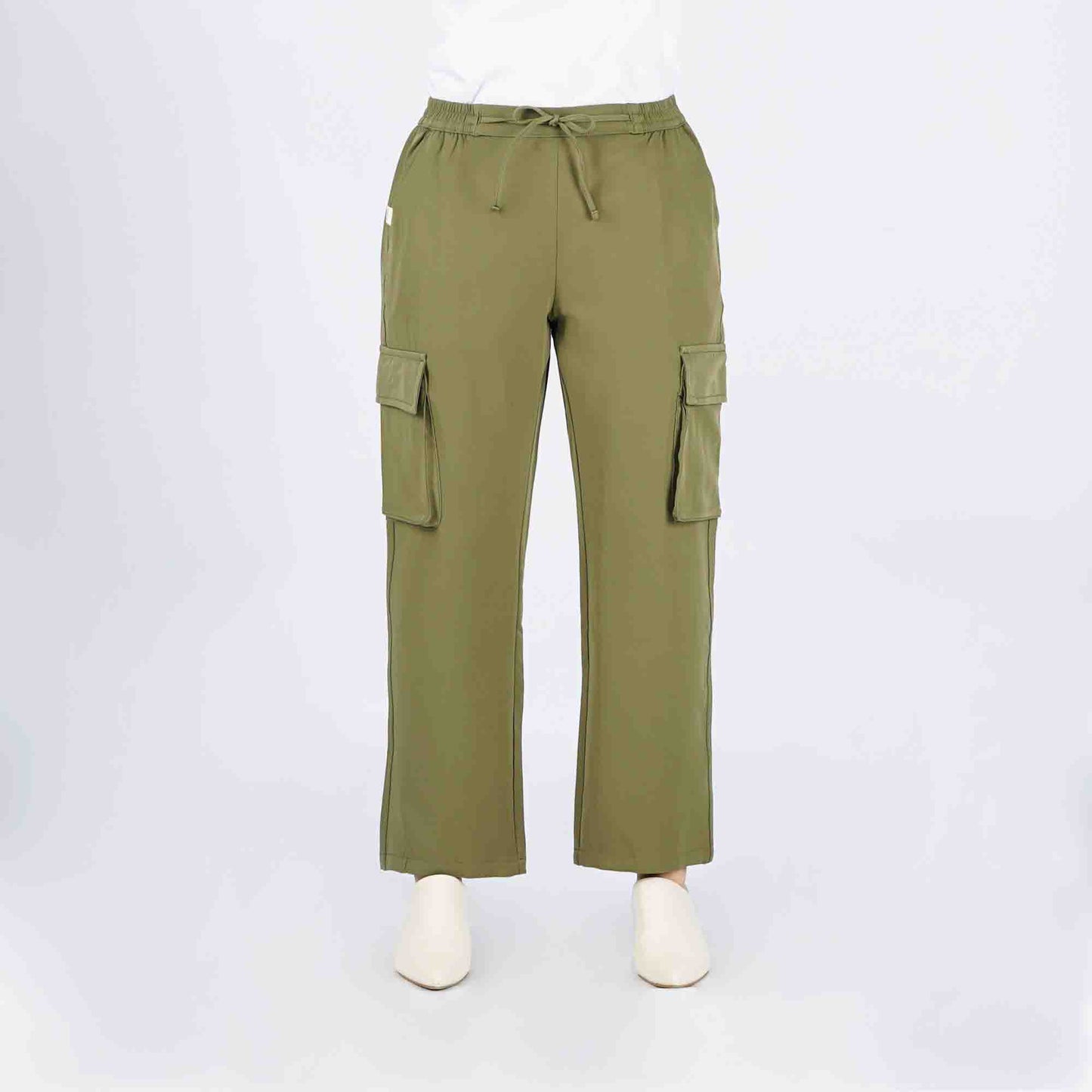 Petrol Ladies Basic Non-Denim Cargo Pants Mid-Rise Rinse Wash Fabric 169300 (Fatigue)