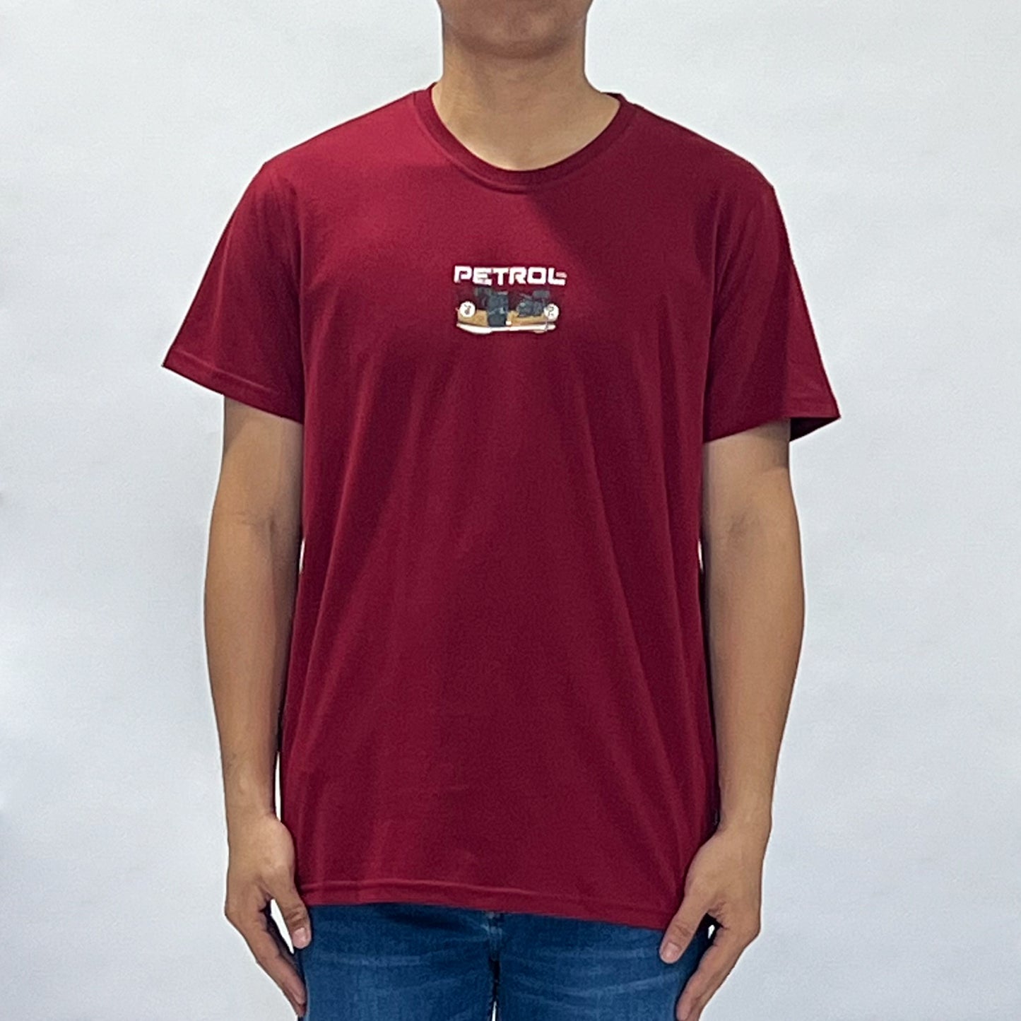 Petrol Men's Basic Tees Slim Fitting CVC Jersey Fabric 168392-U (Crimson)