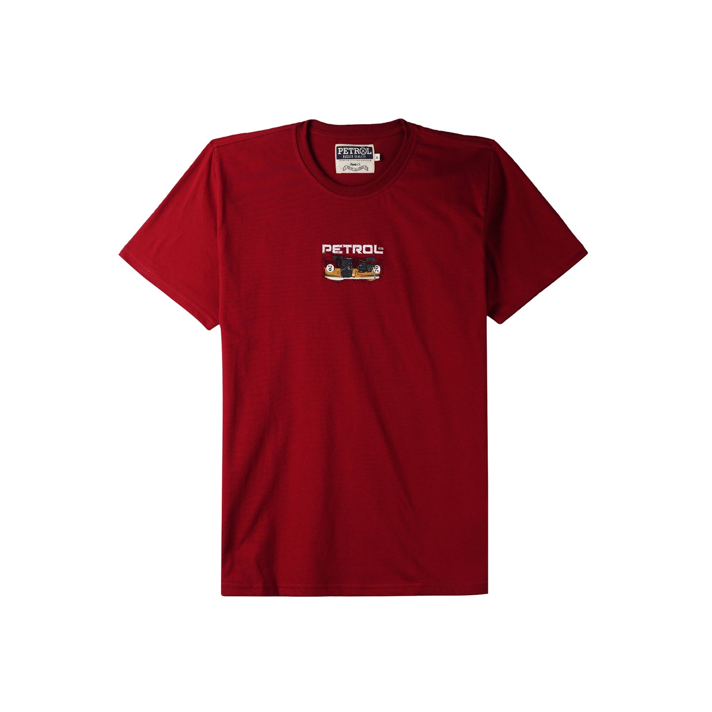 Petrol Men's Basic Tees Slim Fitting CVC Jersey Fabric 168392-U (Crimson)