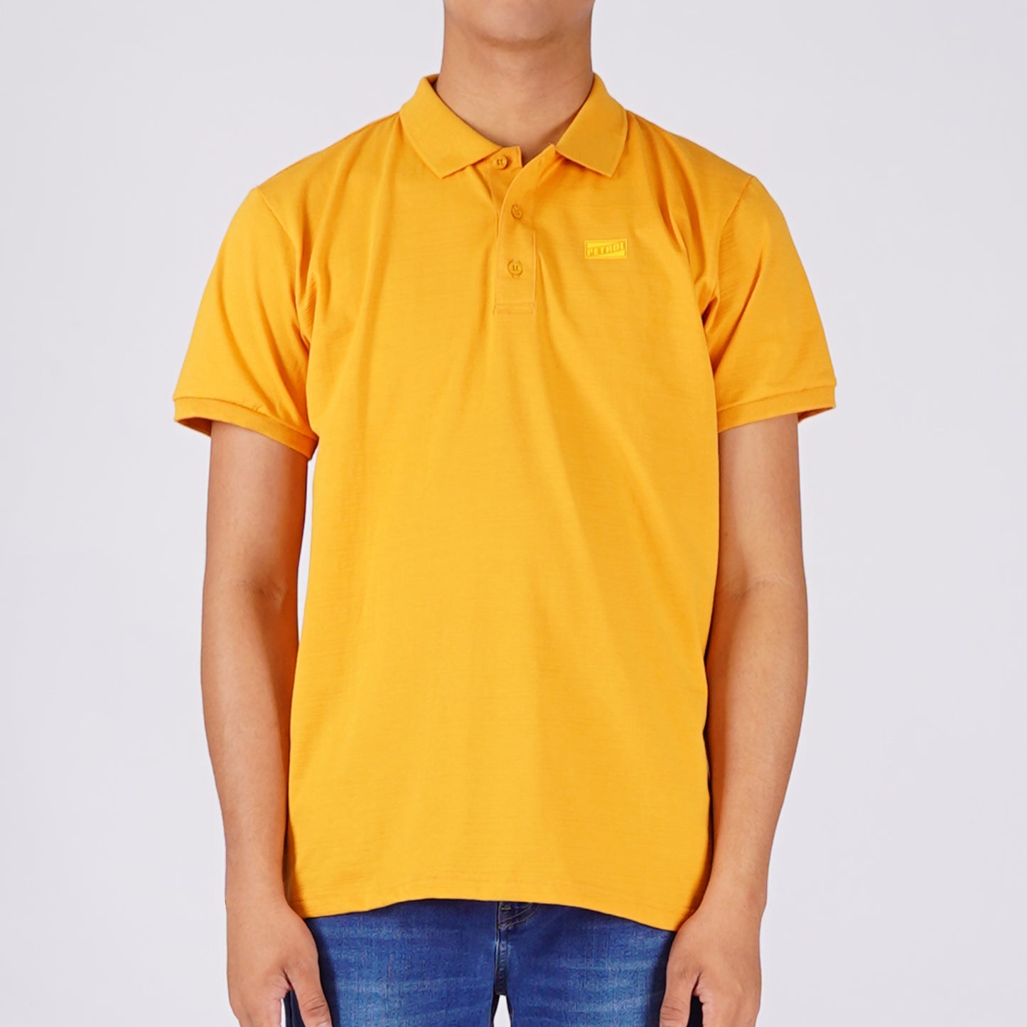 Petrol Men's Basic Collared Shirt Slim Fitting Missed Lycra Fabric 116329 (Canary)