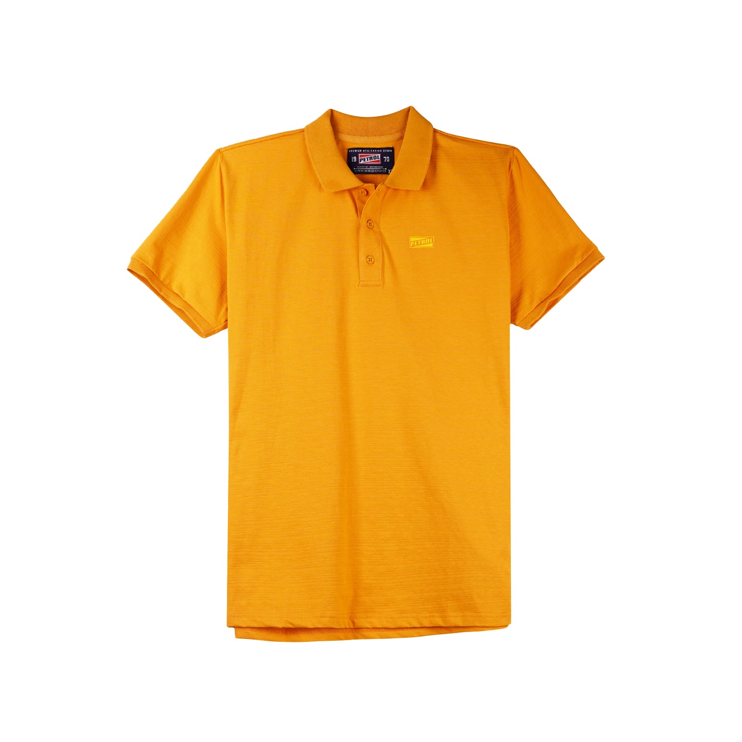 Petrol Men's Basic Collared Shirt Slim Fitting Missed Lycra Fabric 116329 (Canary)