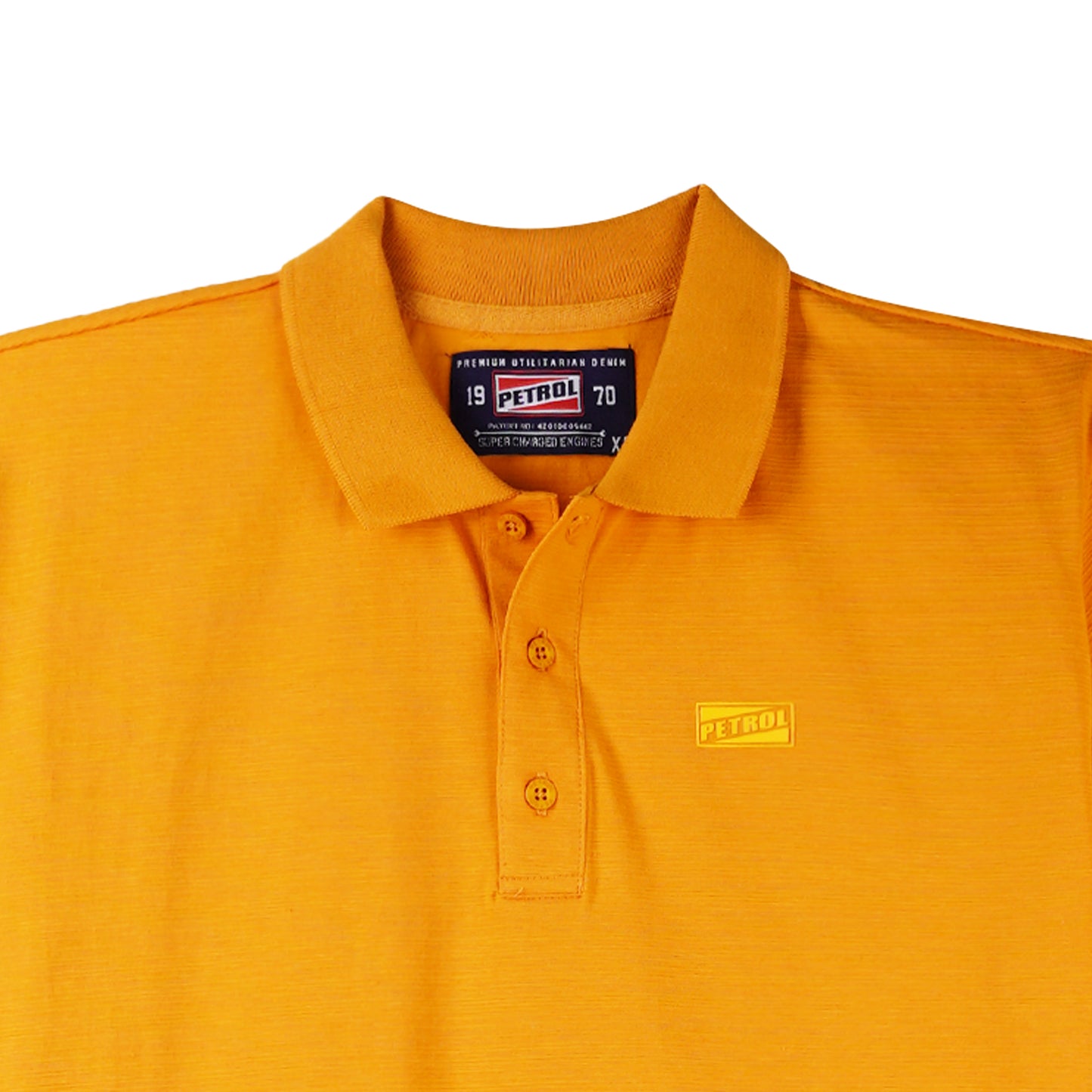 Petrol Men's Basic Collared Shirt Slim Fitting Missed Lycra Fabric 116329 (Canary)