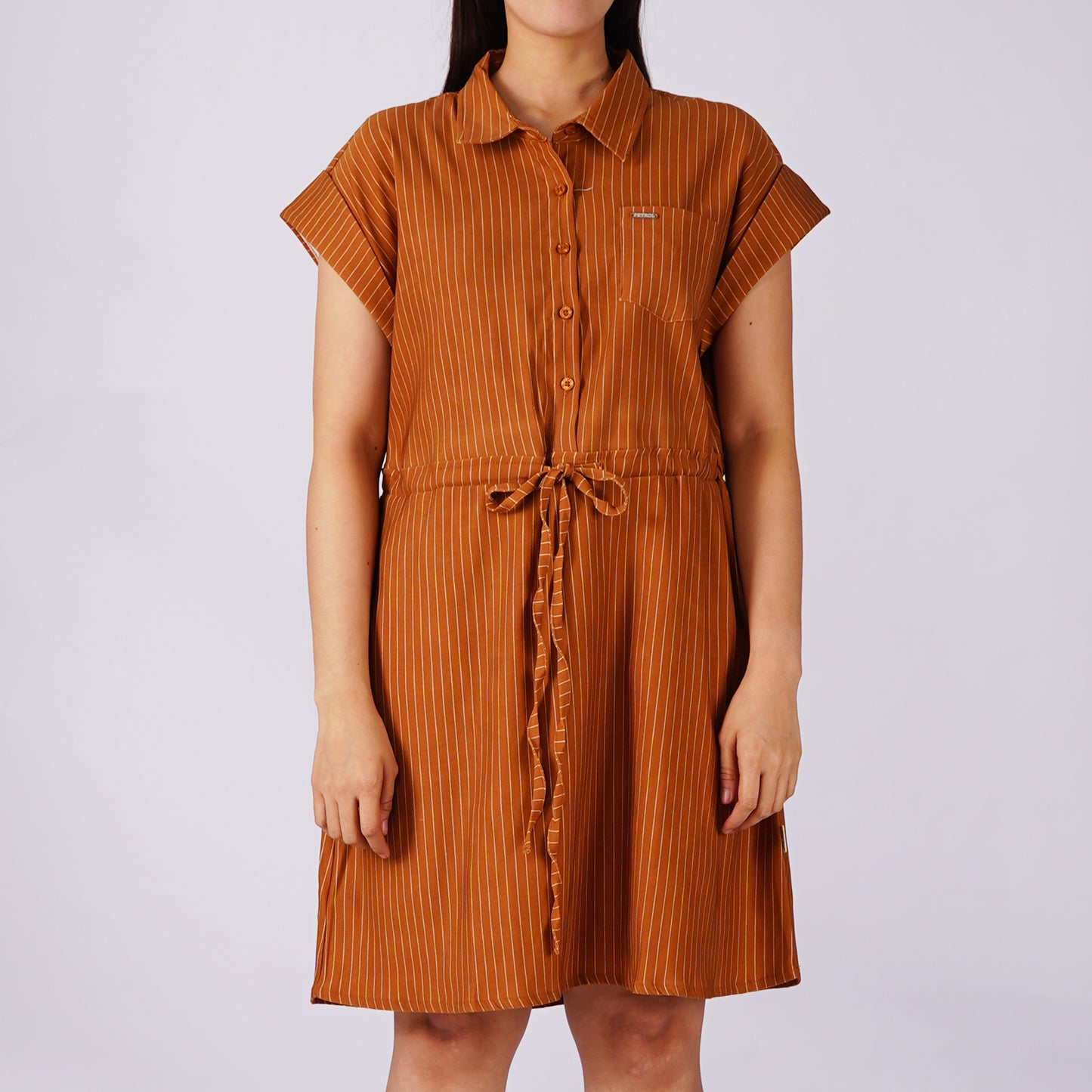 Petrol Ladies Basic Dress Regular Fitting 159362 (Brown)