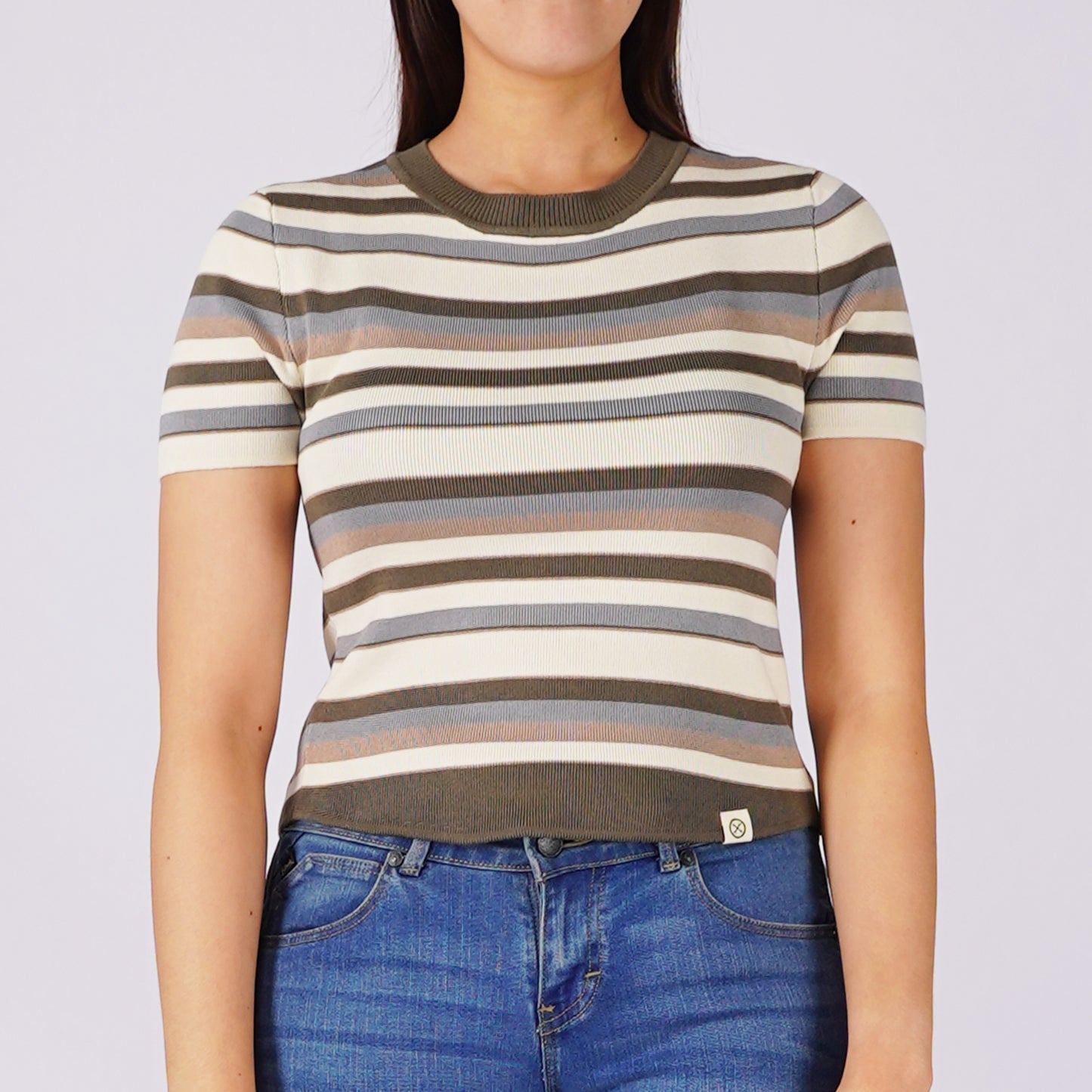 Petrol Ladies Basic Tees Slim Fitting 164207 (Fatigue)