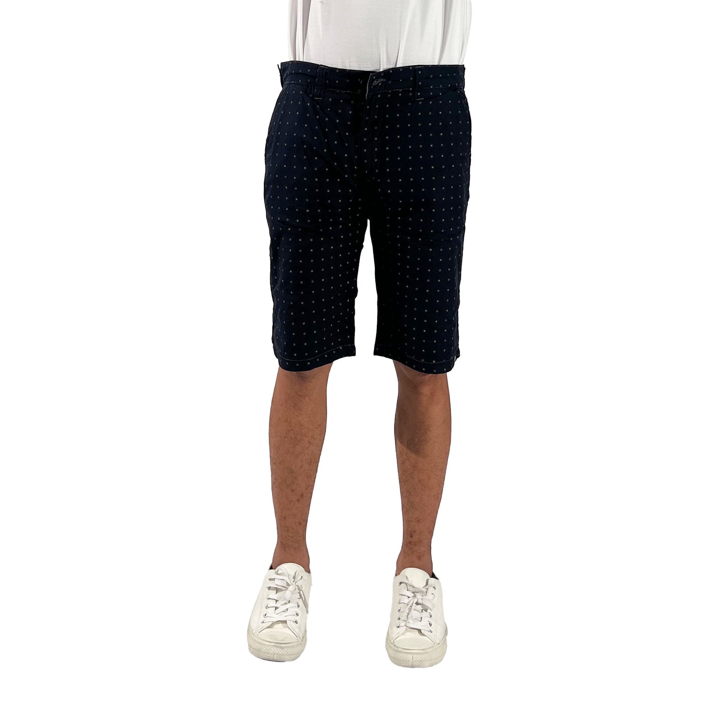 Petrol Men's Basic Non-Denim Reversible Short Mid-Rise Rinse Wash Fabric 165853 (Black-Fatigue)