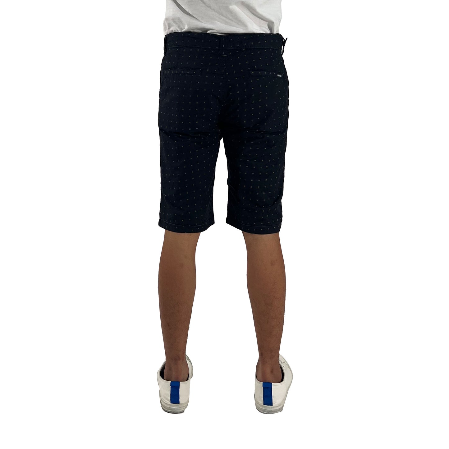 Petrol Men's Basic Non-Denim Reversible Short Mid-Rise Rinse Wash Fabric 165853 (Black-Fatigue)