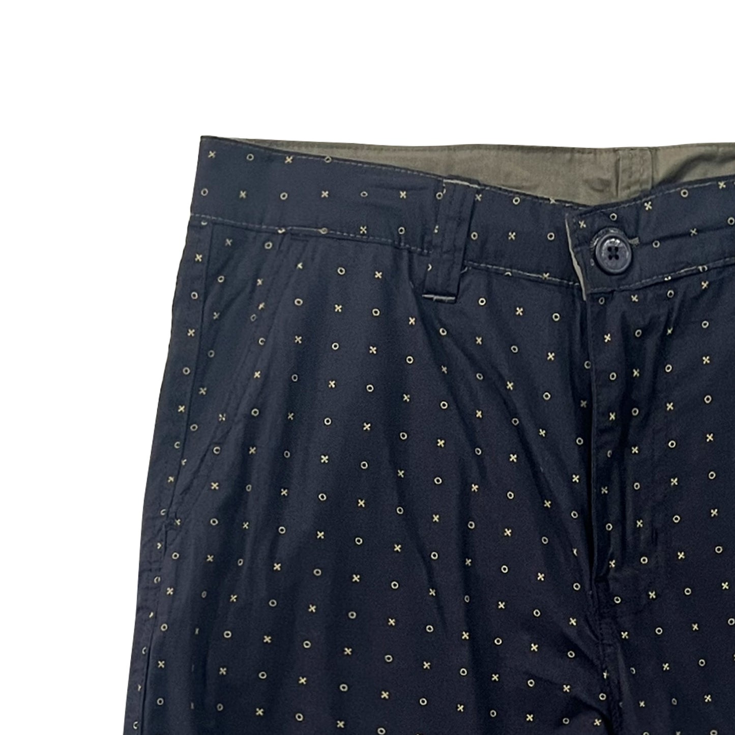 Petrol Men's Basic Non-Denim Reversible Short Mid-Rise Rinse Wash Fabric 165853 (Black-Fatigue)