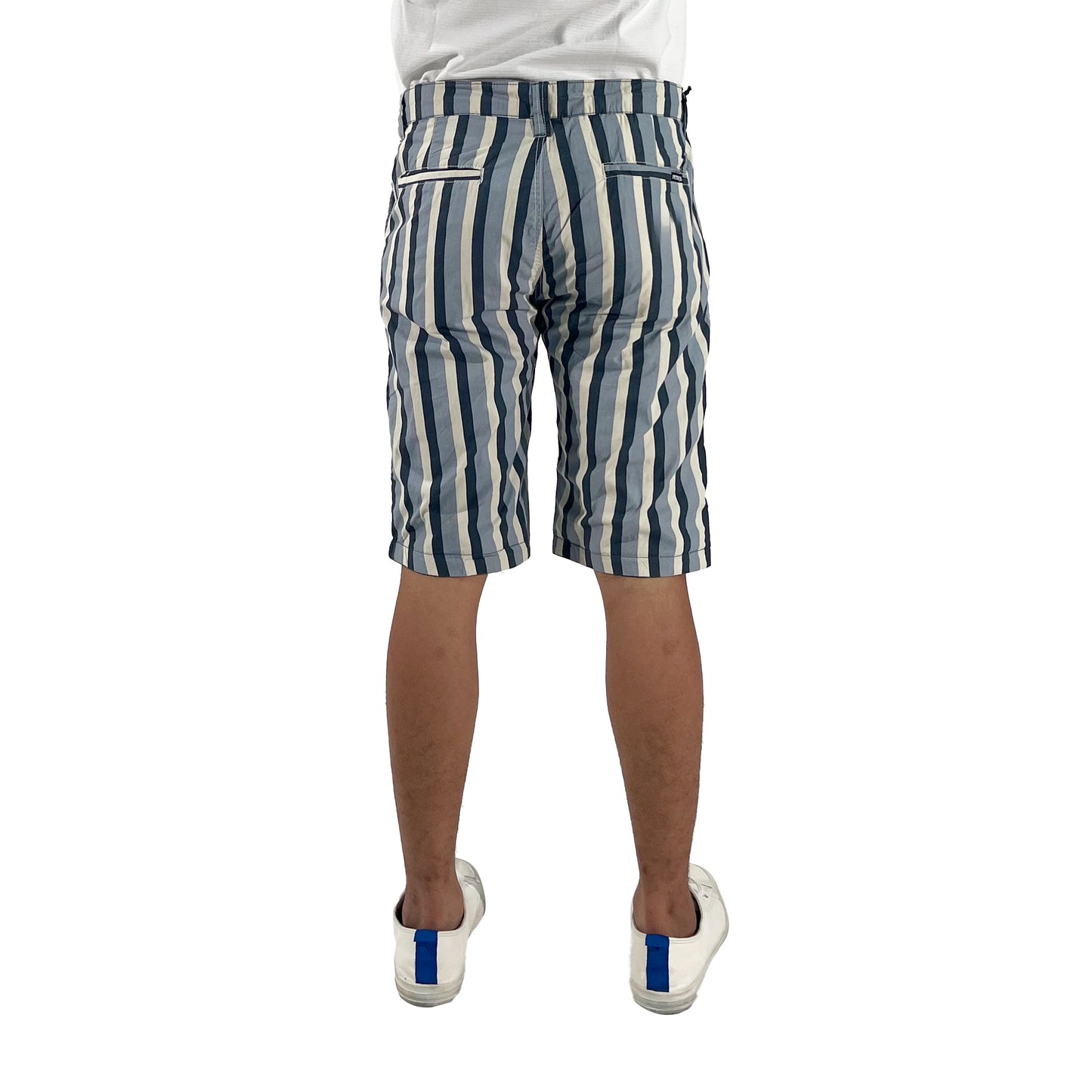 Petrol Men's Basic Non-Denim Reversible Short Mid-Rise Rinse Wash Fabric 165913 (Dark Teal Light Blue)