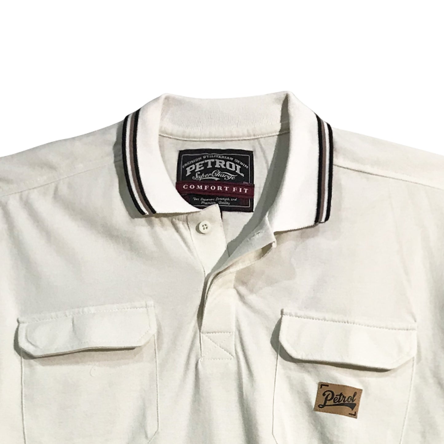 Petrol Men's Basic Collared Shirt Comfort Fitting 168442 (Beige)