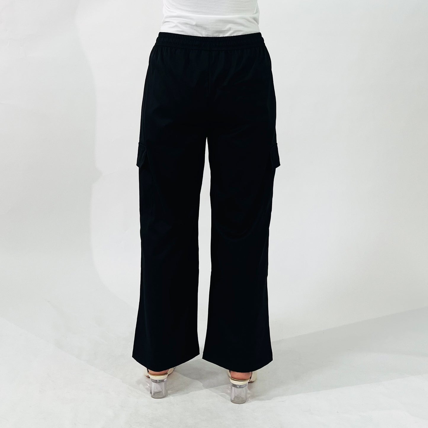 Petrol Ladies Basic Non-Denim Cargo Pants Mid-Rise 180724 (Black)