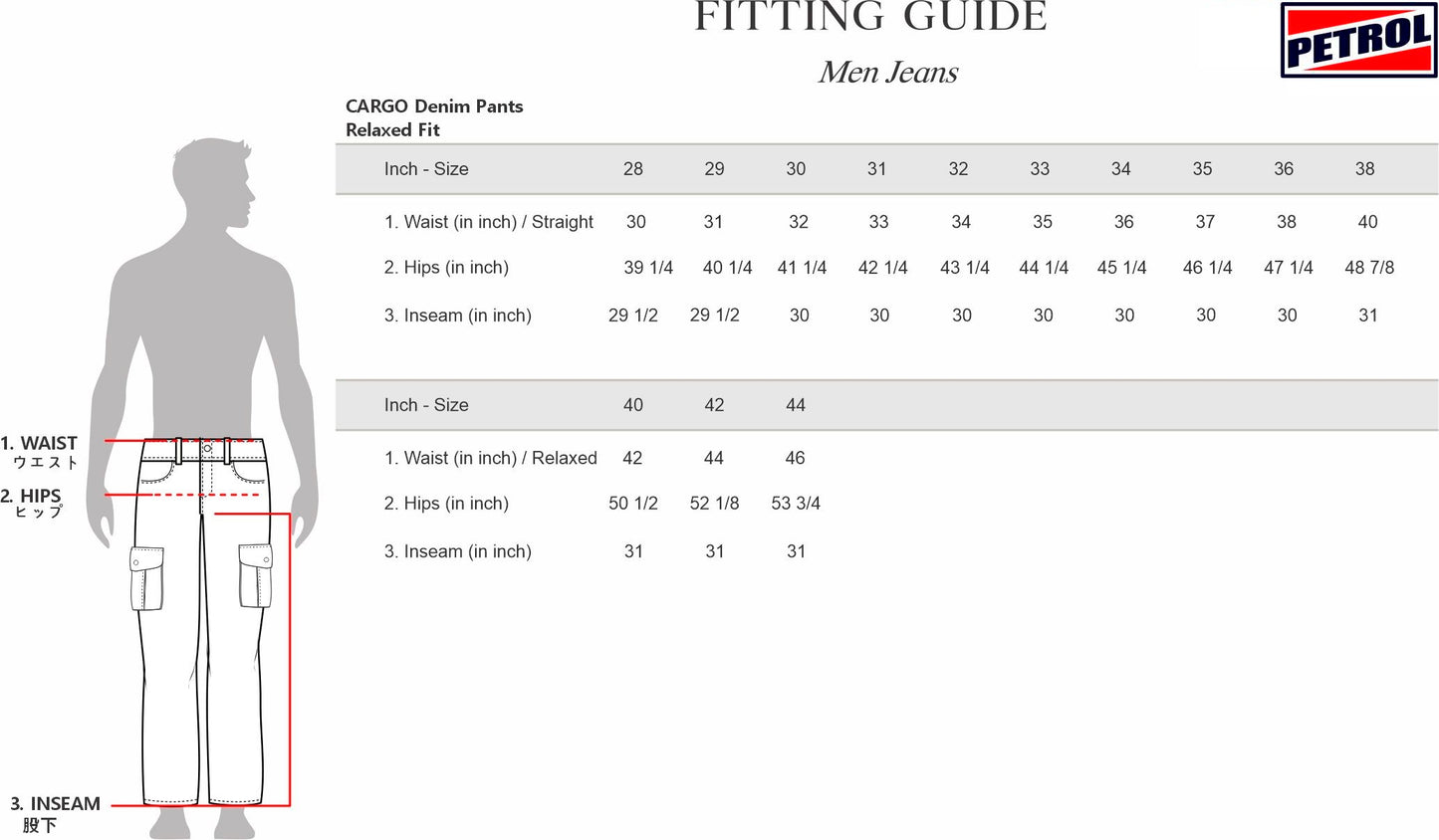 Petrol Men's Basic Non-Denim Cargo Pants Mid-Rise Fitting 174179-U (Light Gray)