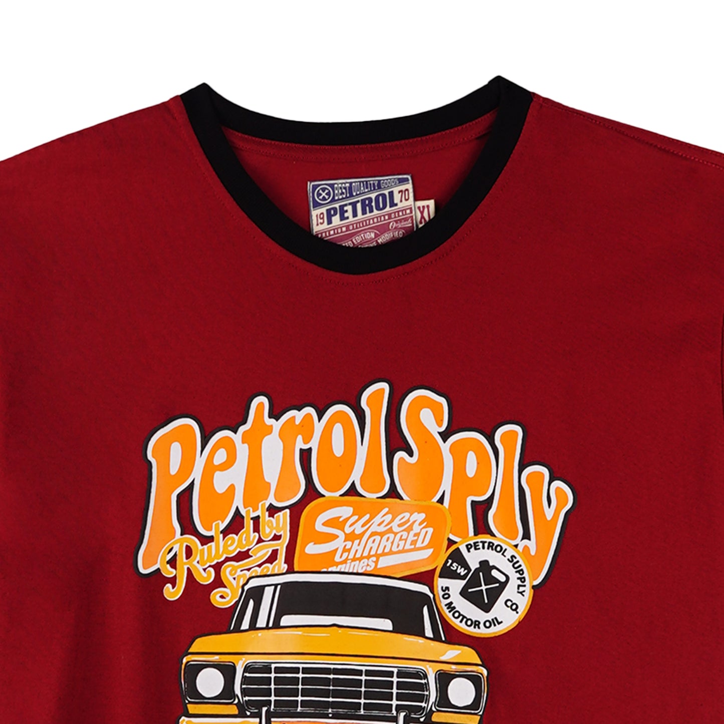 Petrol Men's Basic Tees Slim Fitting 177134-U (Crimson)