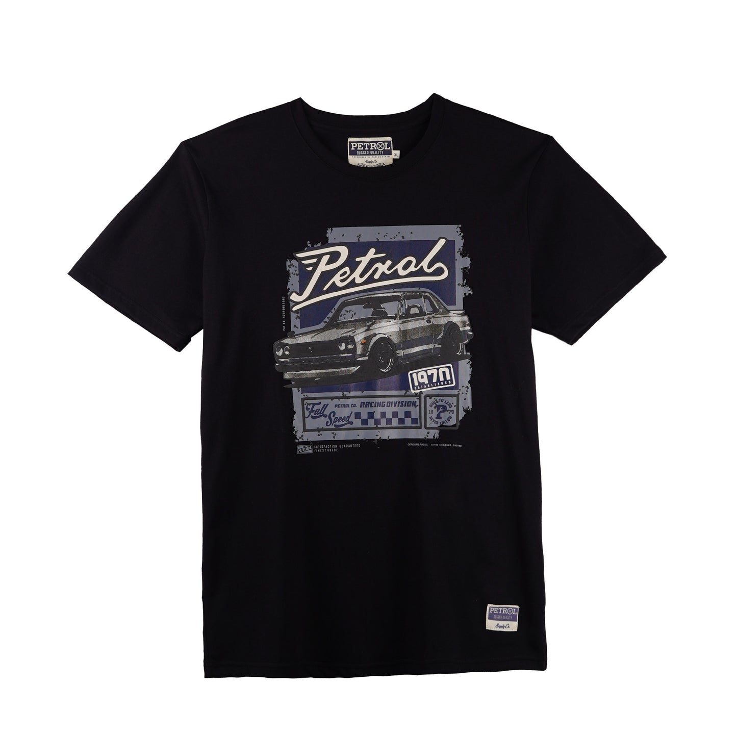Petrol Men's Basic Tees Slim Fitting 158650-U (Black)