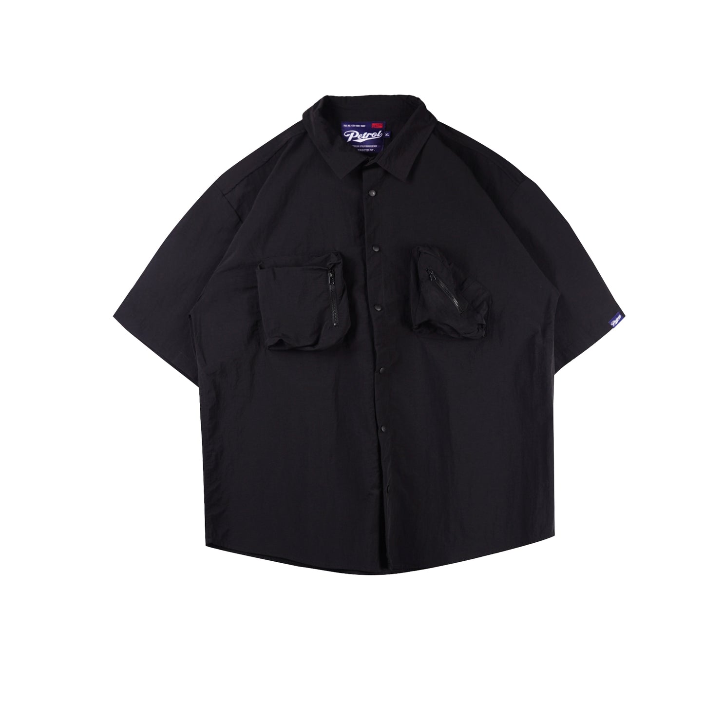 Petrol Men's Basic Woven Shirt Oversized Fitting 178633 (Black)