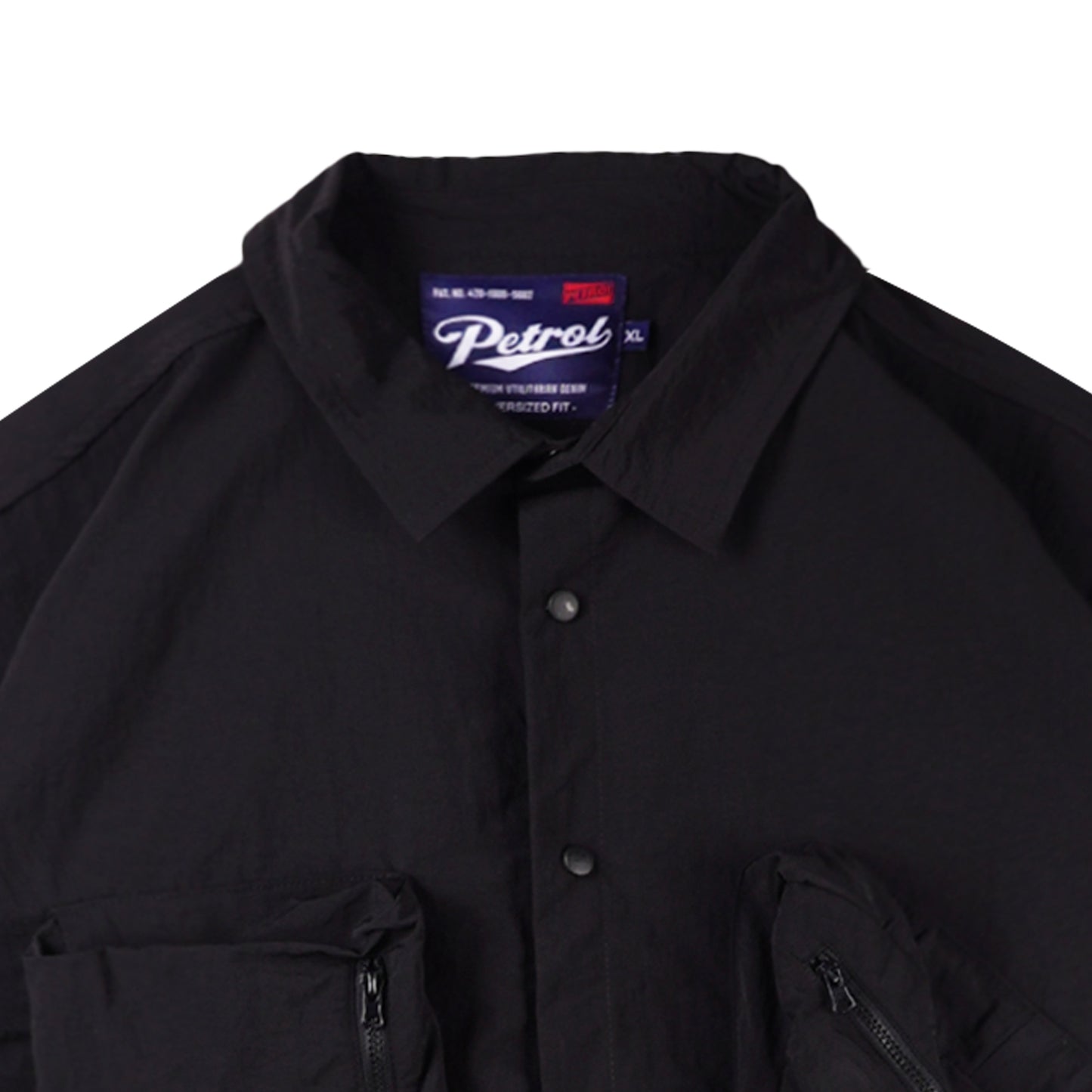 Petrol Men's Basic Woven Shirt Oversized Fitting 178633 (Black)