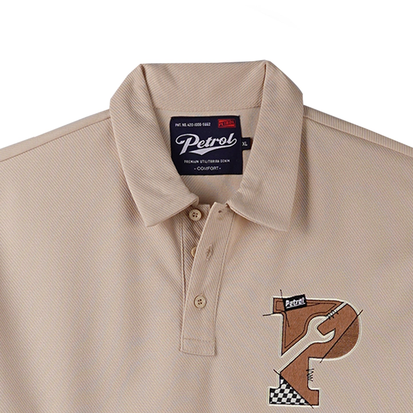 Petrol Men's Basic Collared Shirt Comfort Fitting 168687 (Beige)