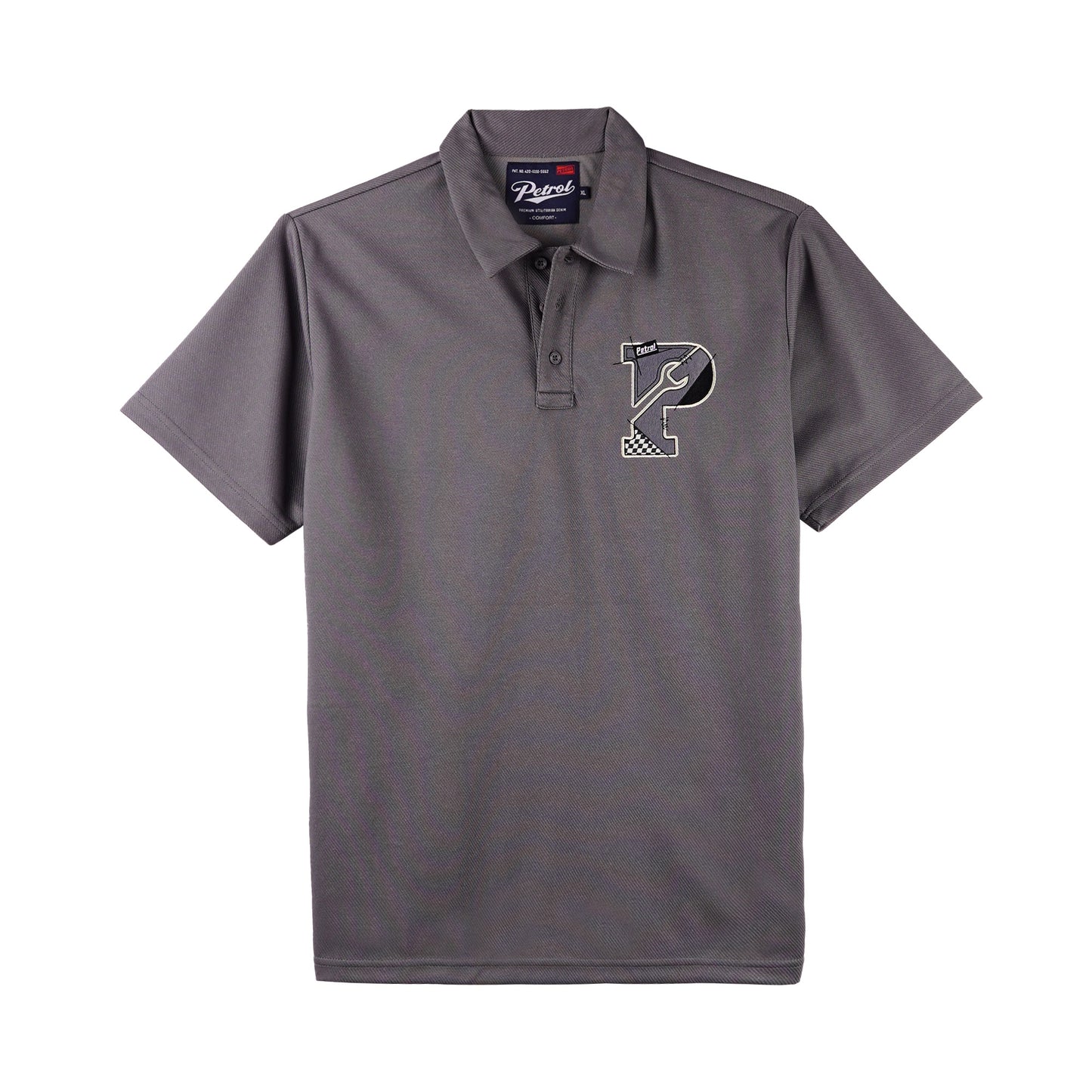 Petrol Men's Basic Collared Shirt Comfort Fitting 168687 (Charcoal)