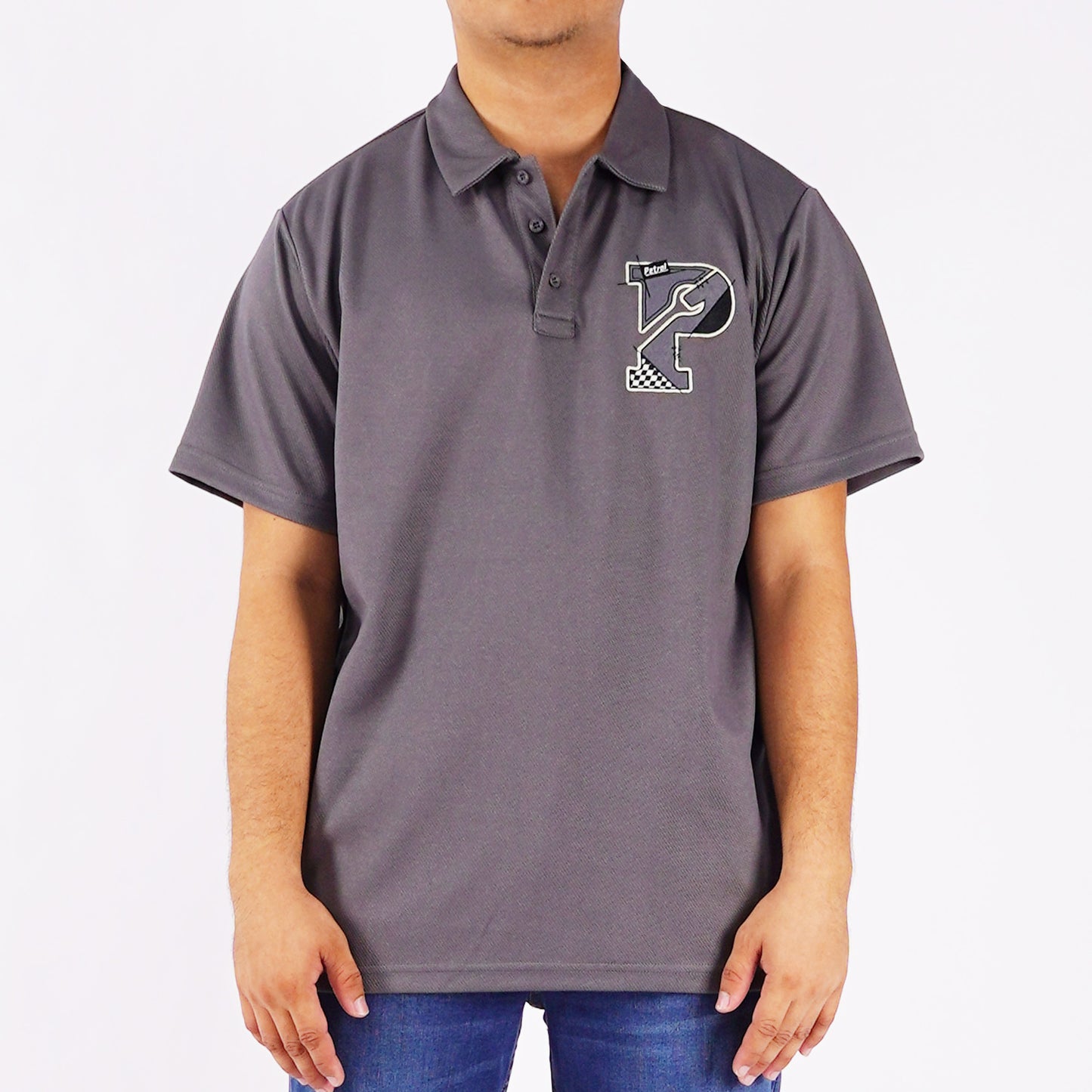 Petrol Men's Basic Collared Shirt Comfort Fitting 168687 (Charcoal)