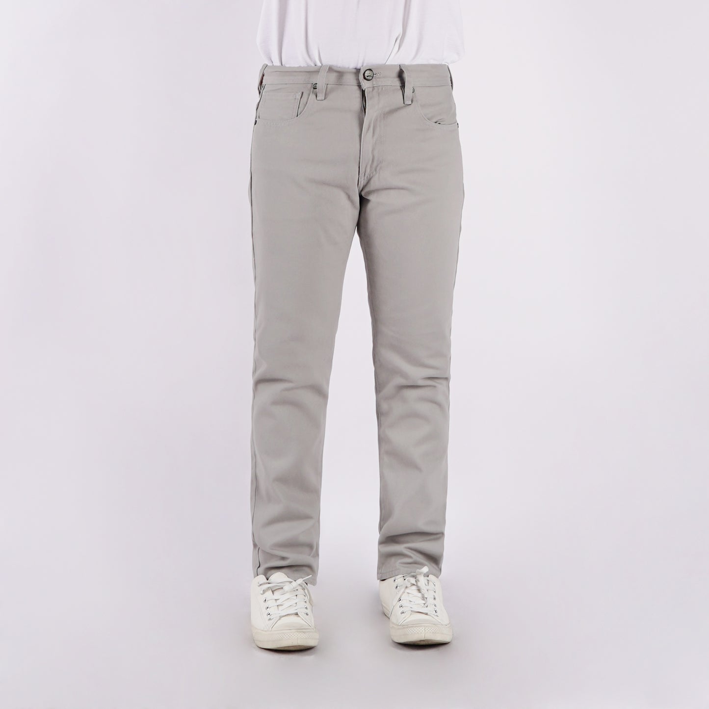 Petrol Men's Basic Denim Pants Skinny Fitting Mid-Rise 173325 (Light Gray)