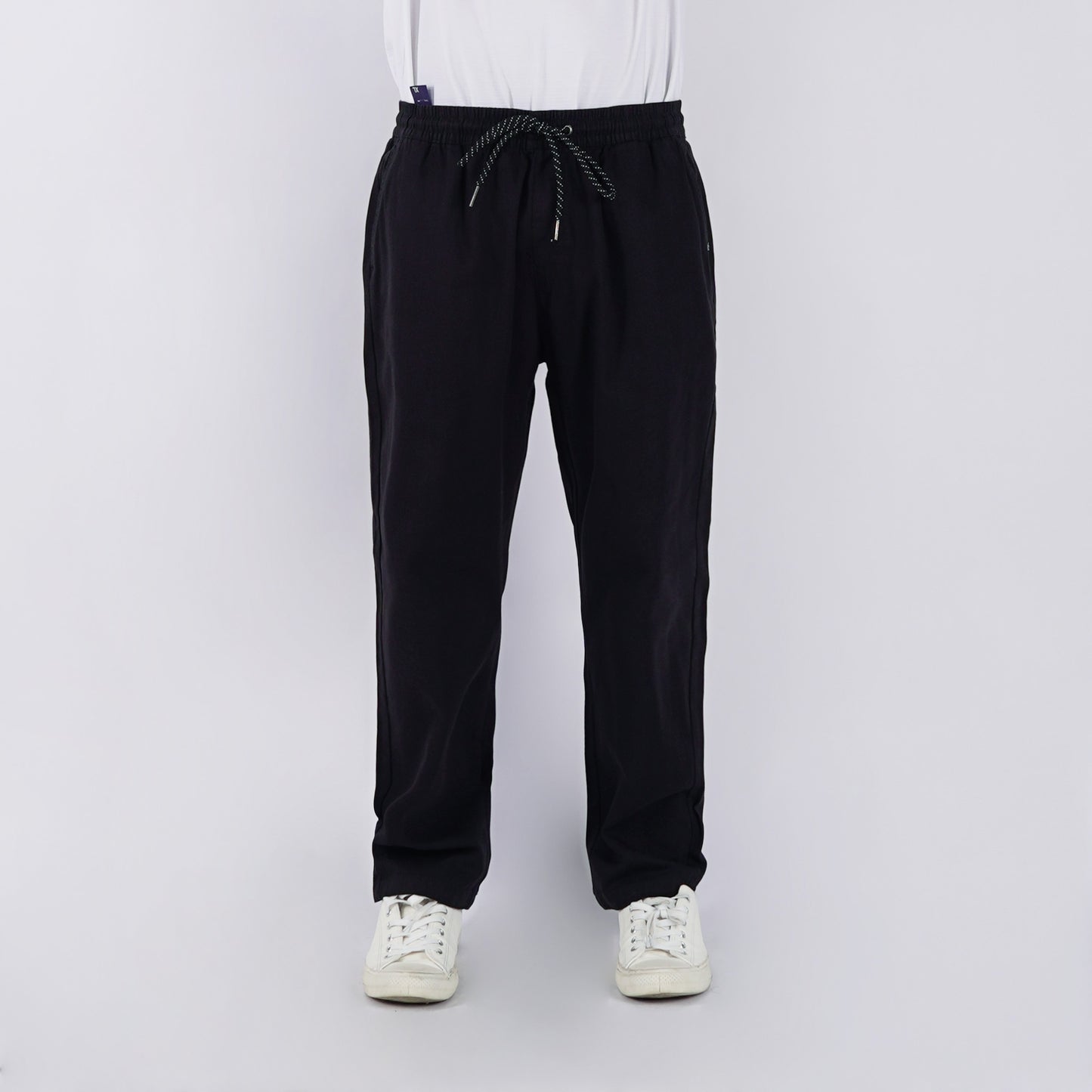 Petrol Men's Basic Non-Denim Trouser Pants Mid-Rise 176055 (Black)