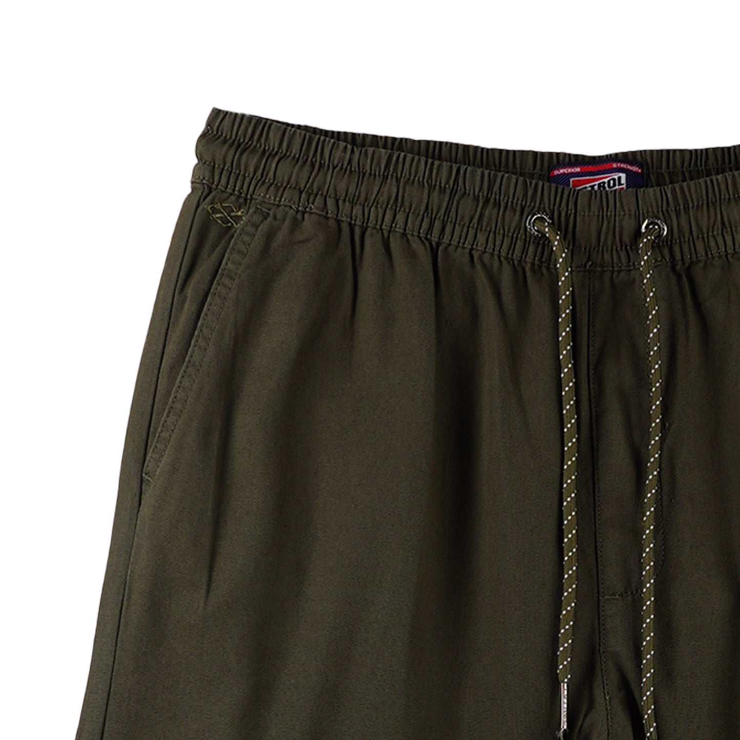 Petrol Men's Basic Non-Denim Trouser Pants Mid-Rise 176055 (Fatigue)