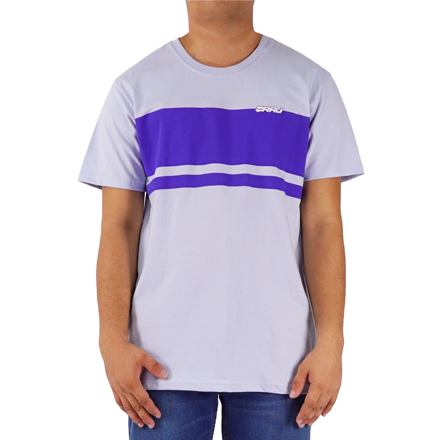 RRJ Men's Basic Tees Semibody Fitting 174847-U (Heather Blue)