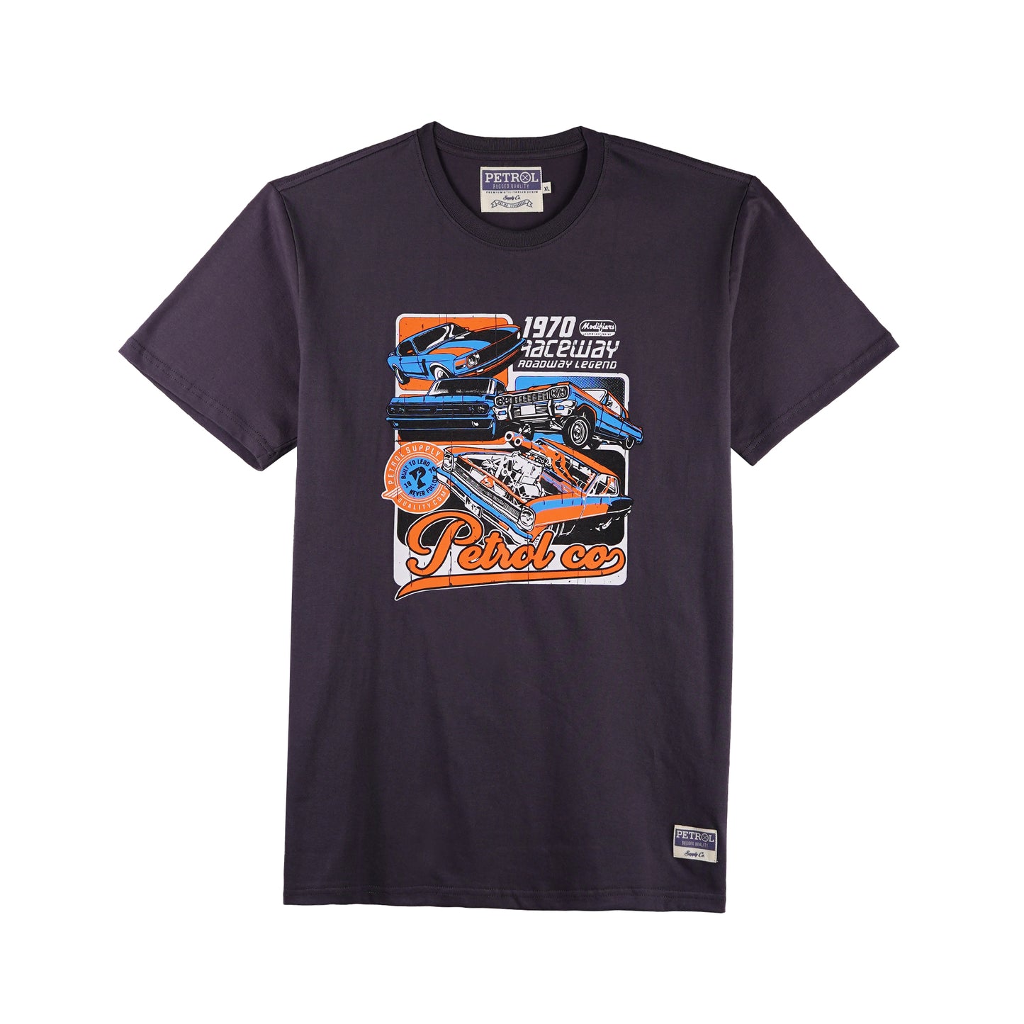 Petrol Mens Basic Tees Slim Fit 176909-U (Charcoal)
