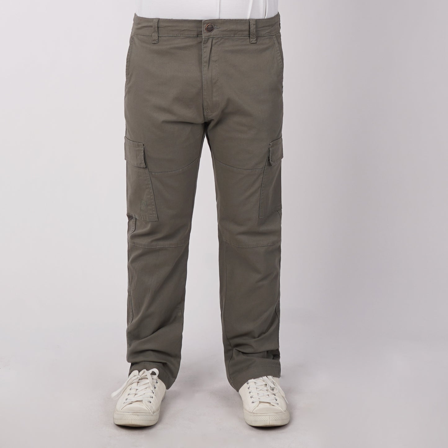 Petrol Men's Basic Non-Denim Cargo Pants Mid-Rise Fitting 175577 (Light Gray)