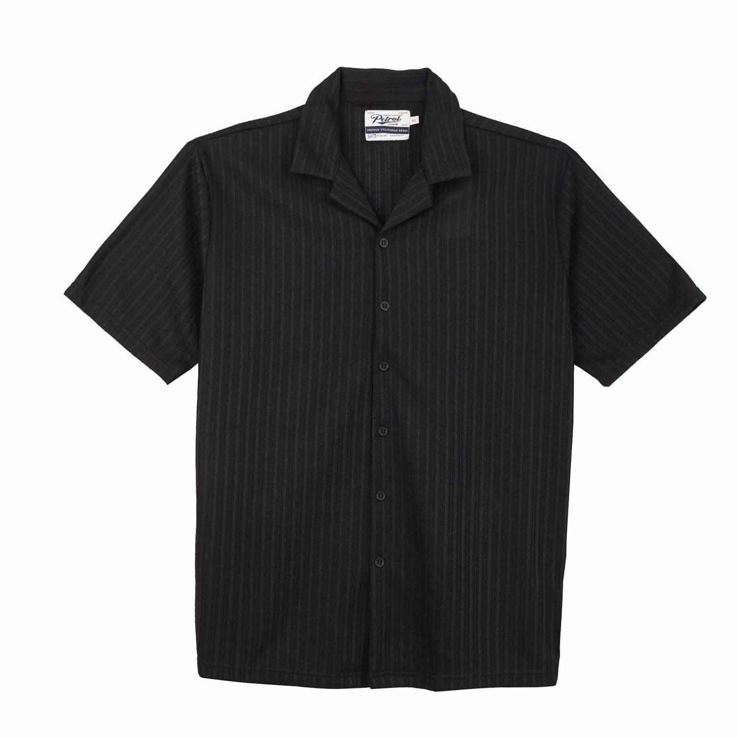 Petrol Men's Basic Woven Shirt Oversized Fitting 168424 (Black)