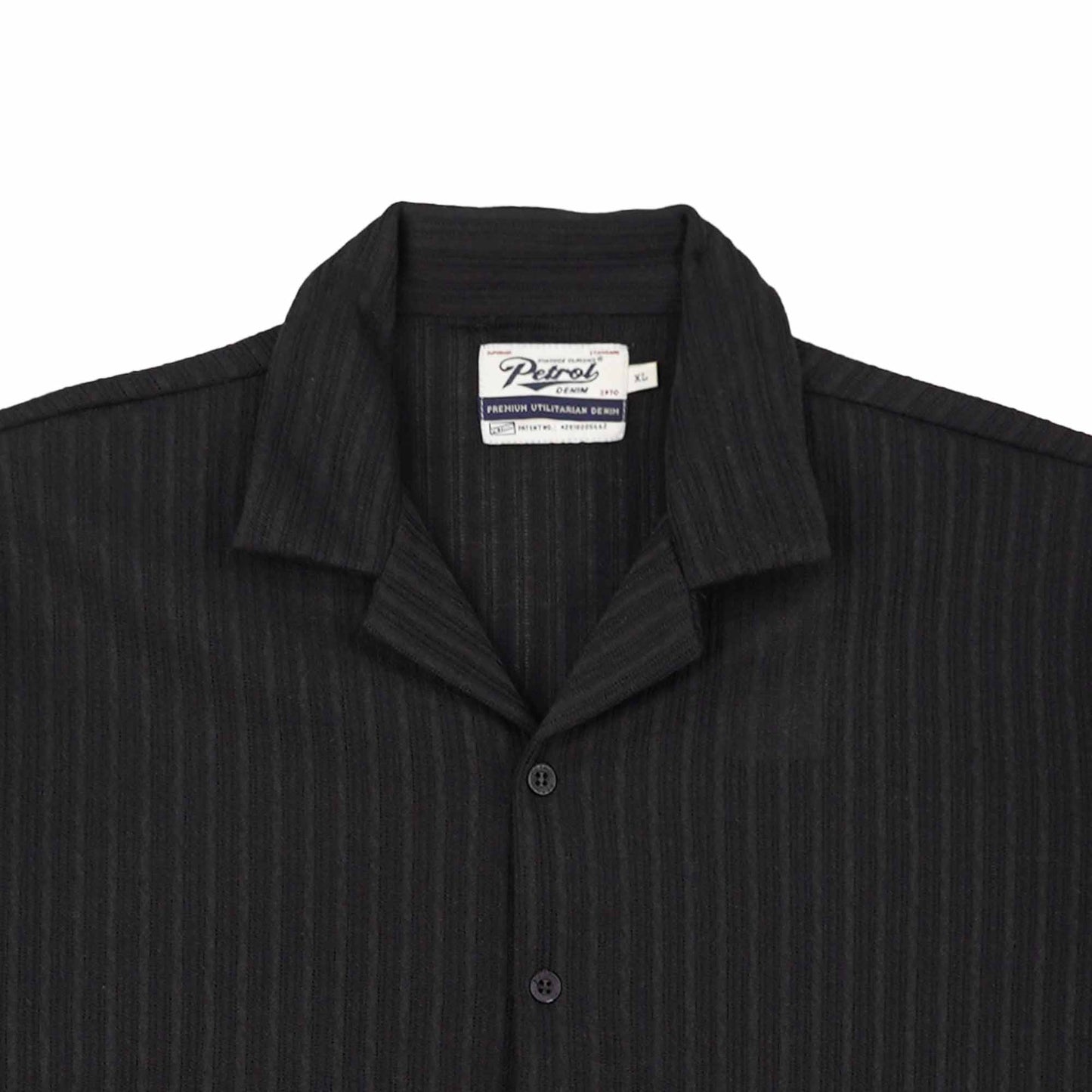 Petrol Men's Basic Woven Shirt Oversized Fitting 168424 (Black)