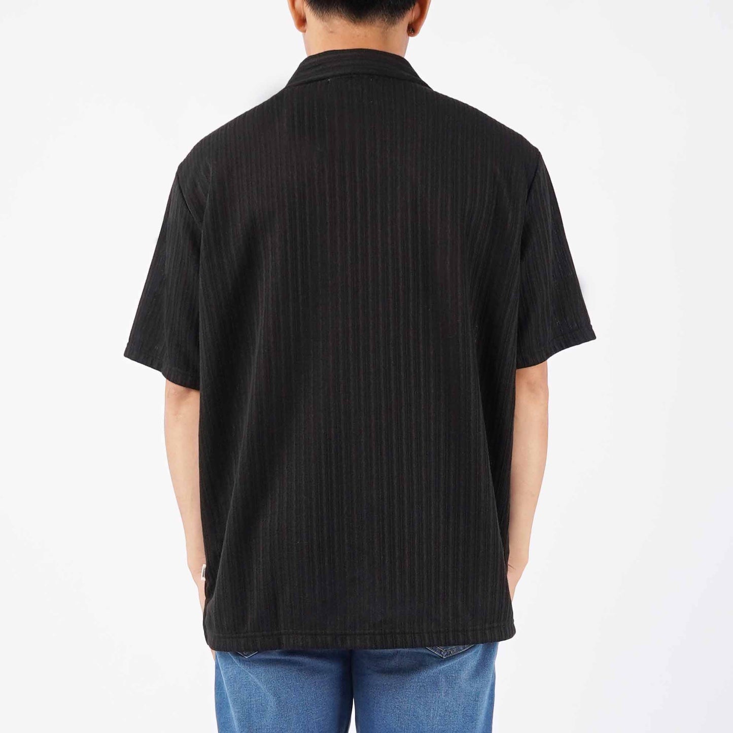 Petrol Men's Basic Woven Shirt Oversized Fitting 168424 (Black)