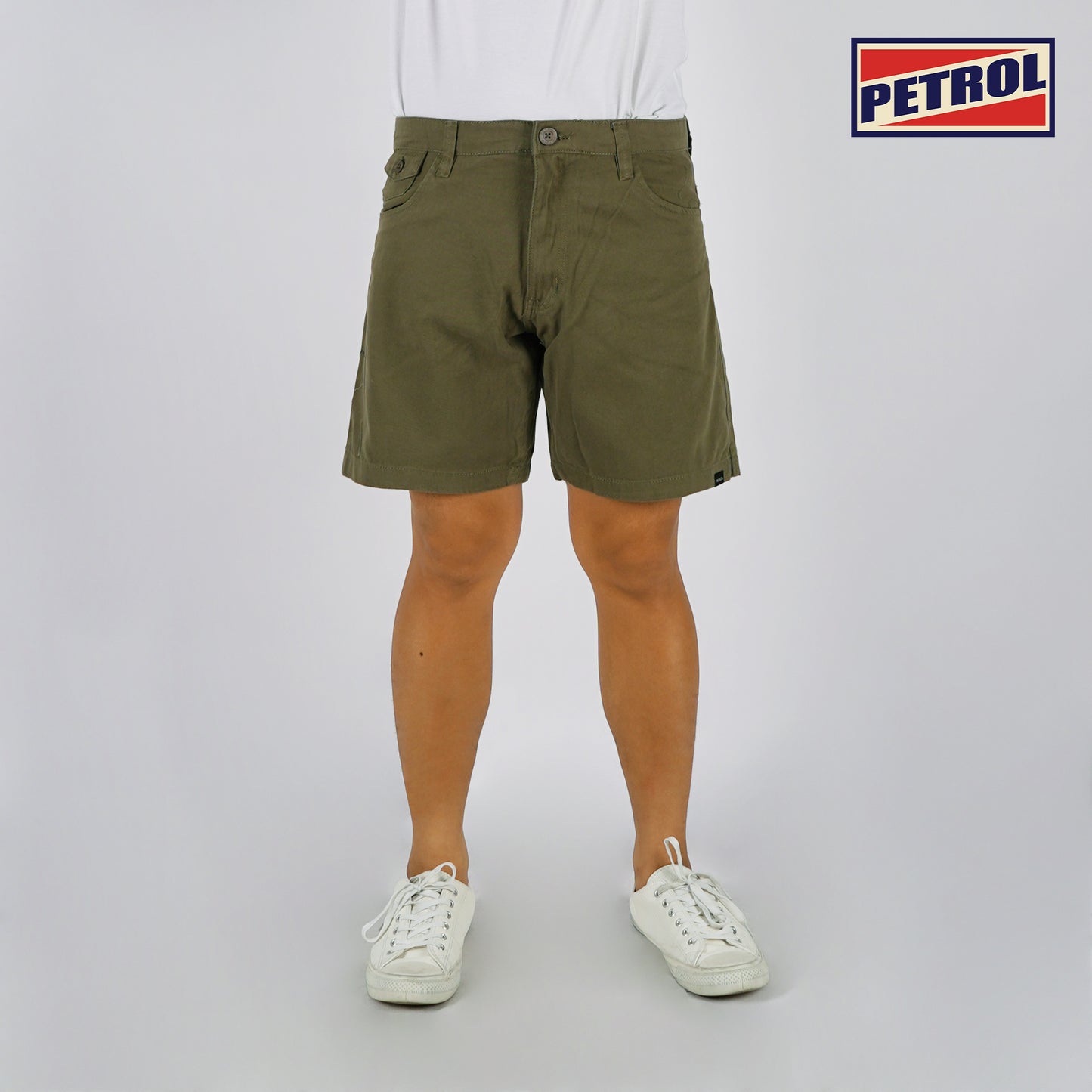 Petrol Men's Basic Non-Denim Tapered Short Mid-Rise 176717 (Olive)