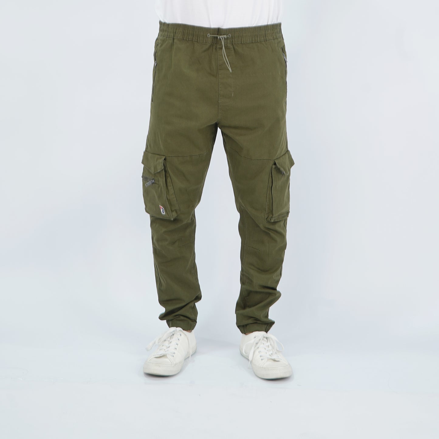 Petrol Men's Basic Non-Denim Cargo Pants Mid-Rise 177193 (Dark Fatigue)