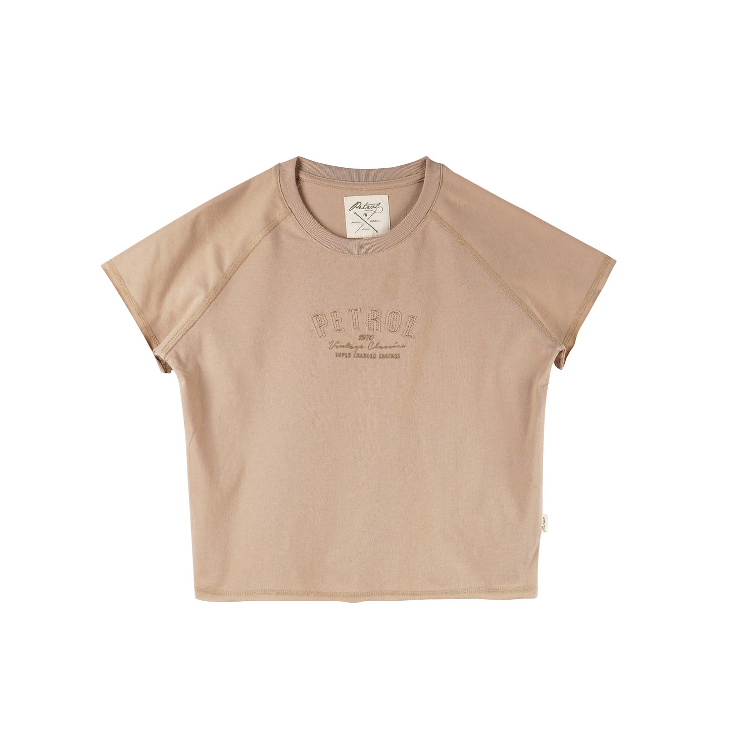 Petrol Ladies Basic Tees Crop Fitting 160887 (Beige)