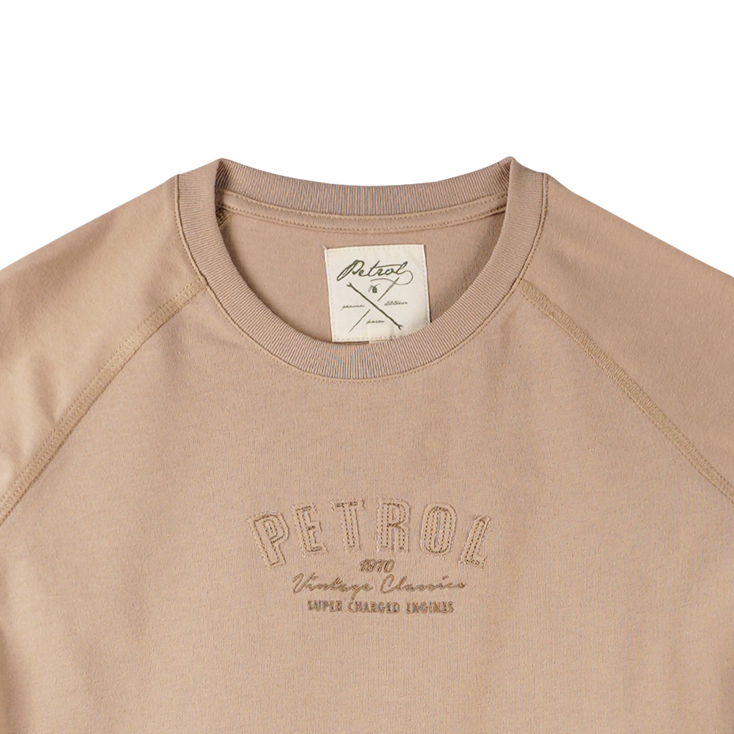 Petrol Ladies Basic Tees Crop Fitting 160887 (Beige)