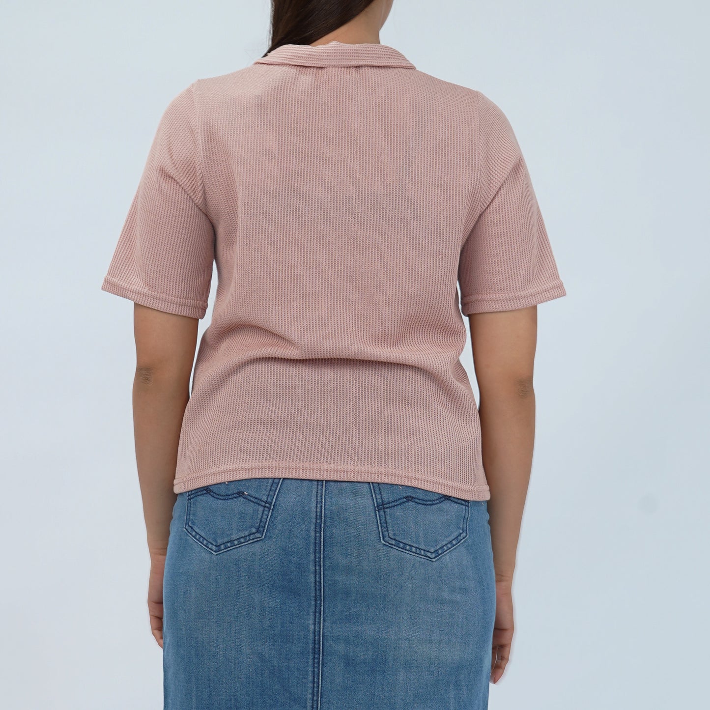 Petrol Ladies Basic Collared Shirt Boxy Fitting 171085 (Dusty Pink)