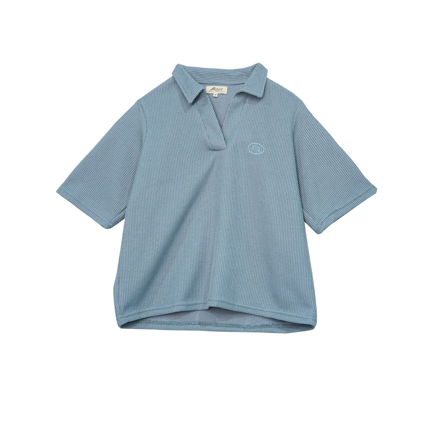 Petrol Ladies Basic Collared Shirt Boxy Fitting 171085 (Smoke Blue)