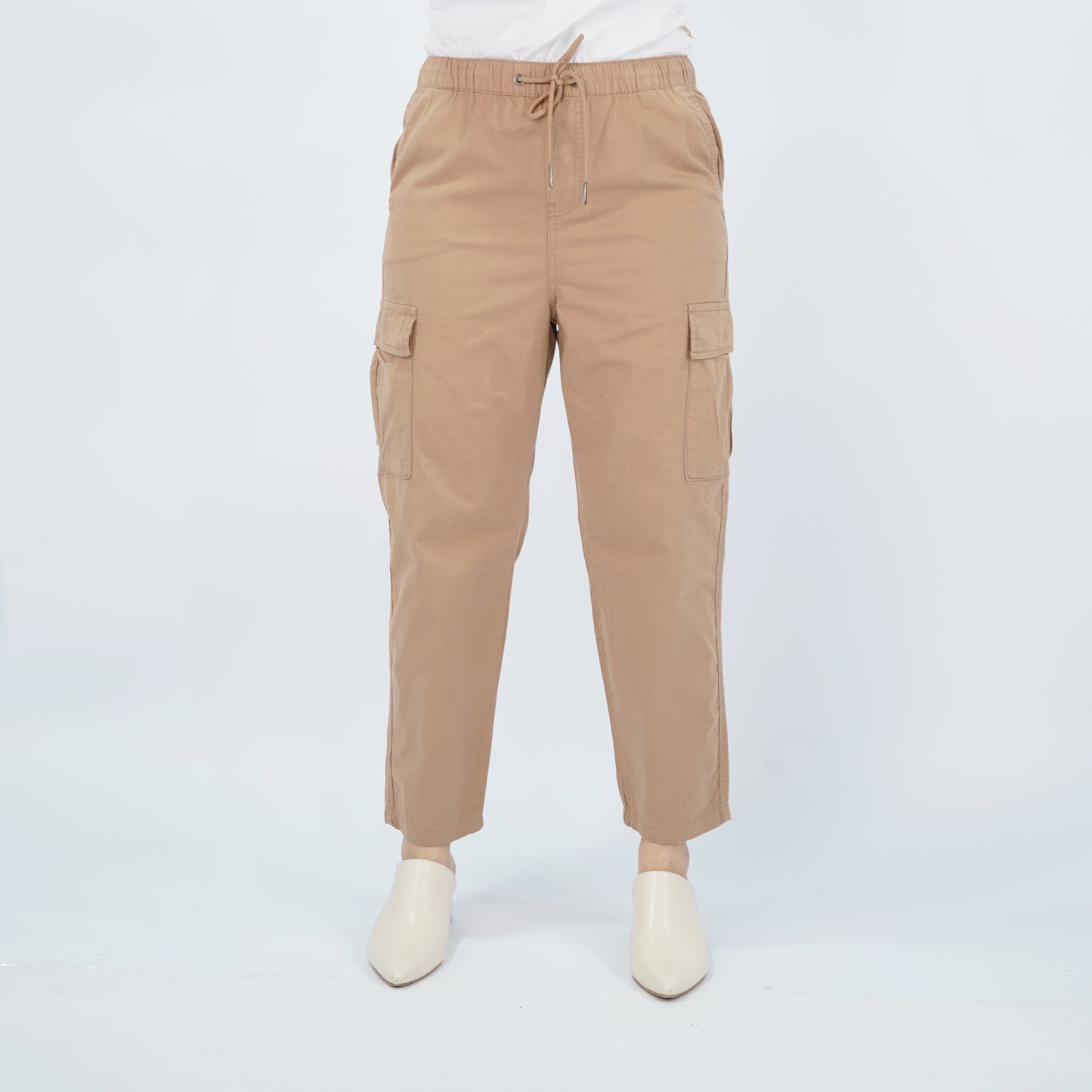 Petrol Ladies Basic Non-Denim Cargo Pants Mid-Rise Fitting 171643-U (Khaki)