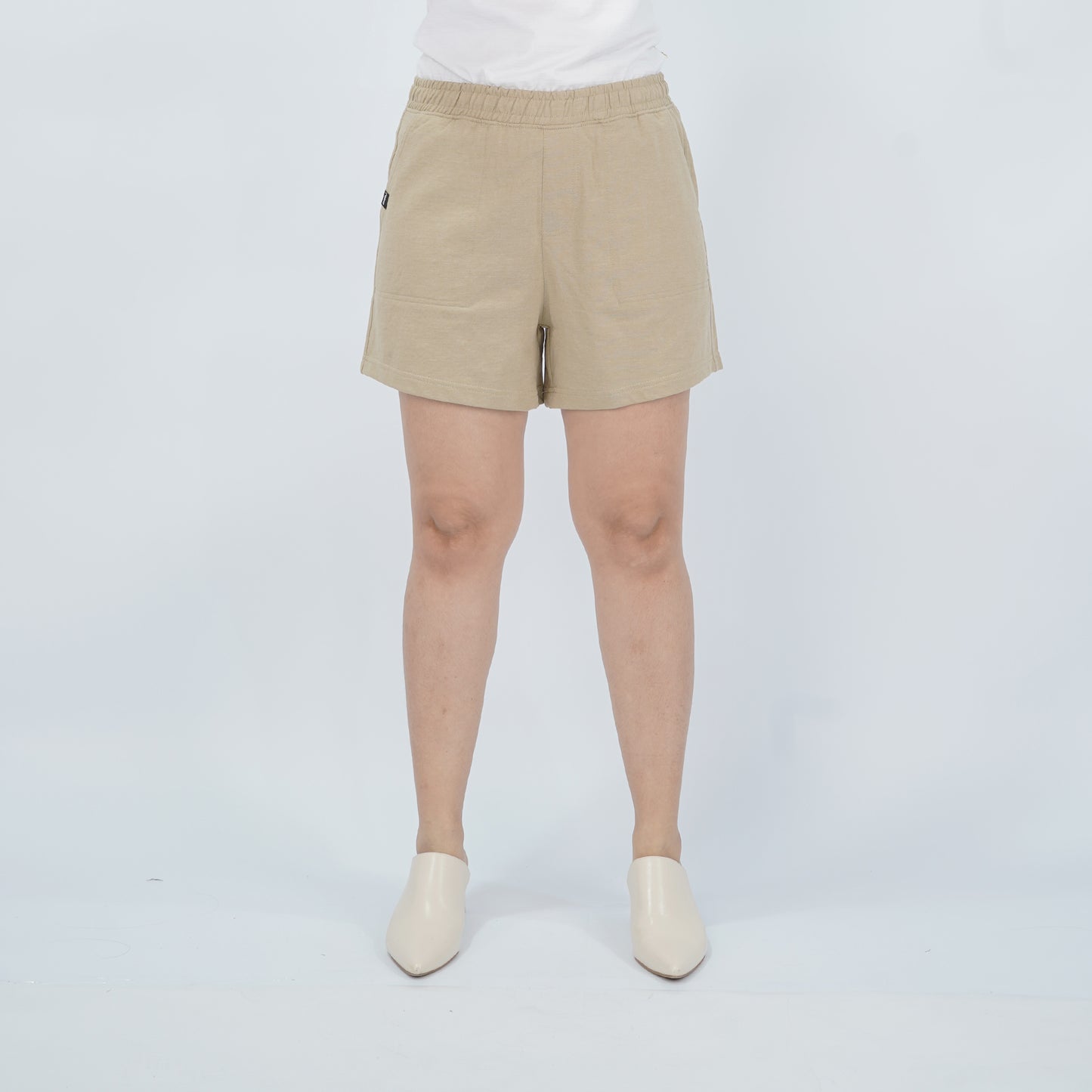 Petrol Ladies Basic Non-Denim Smart Short Mid-Rise 178543 (Beige)
