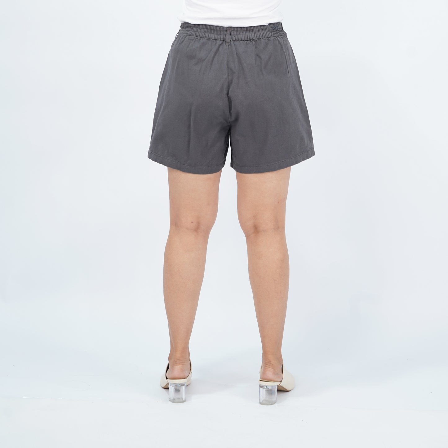 Petrol Ladies Basic Non-Denim Smart Short Mid-Rise 178543 (Dark Gray)